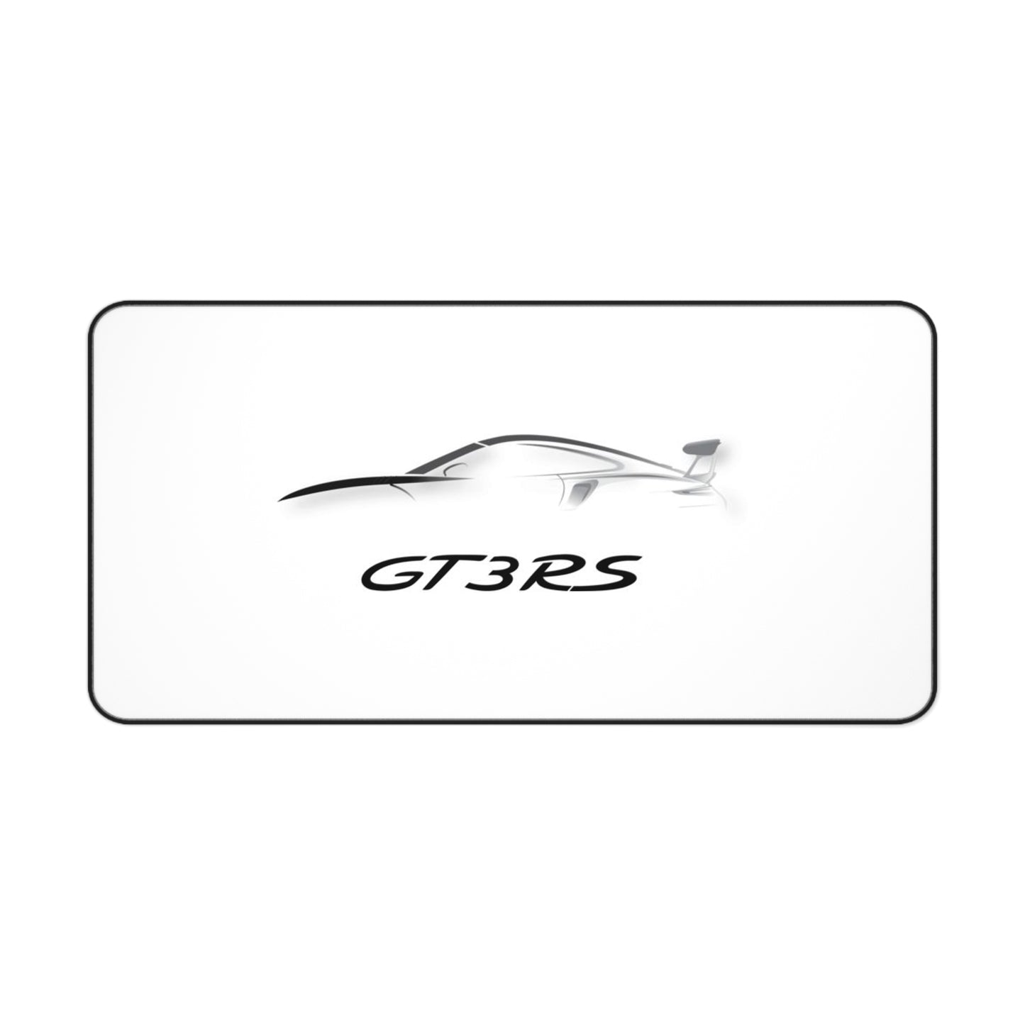 Porsche GT3RS race car outline Desk Mat | minimalist automotive mousepad